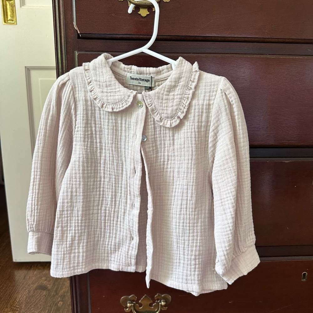 Tocoto Vintage Cream Muslin Shirt